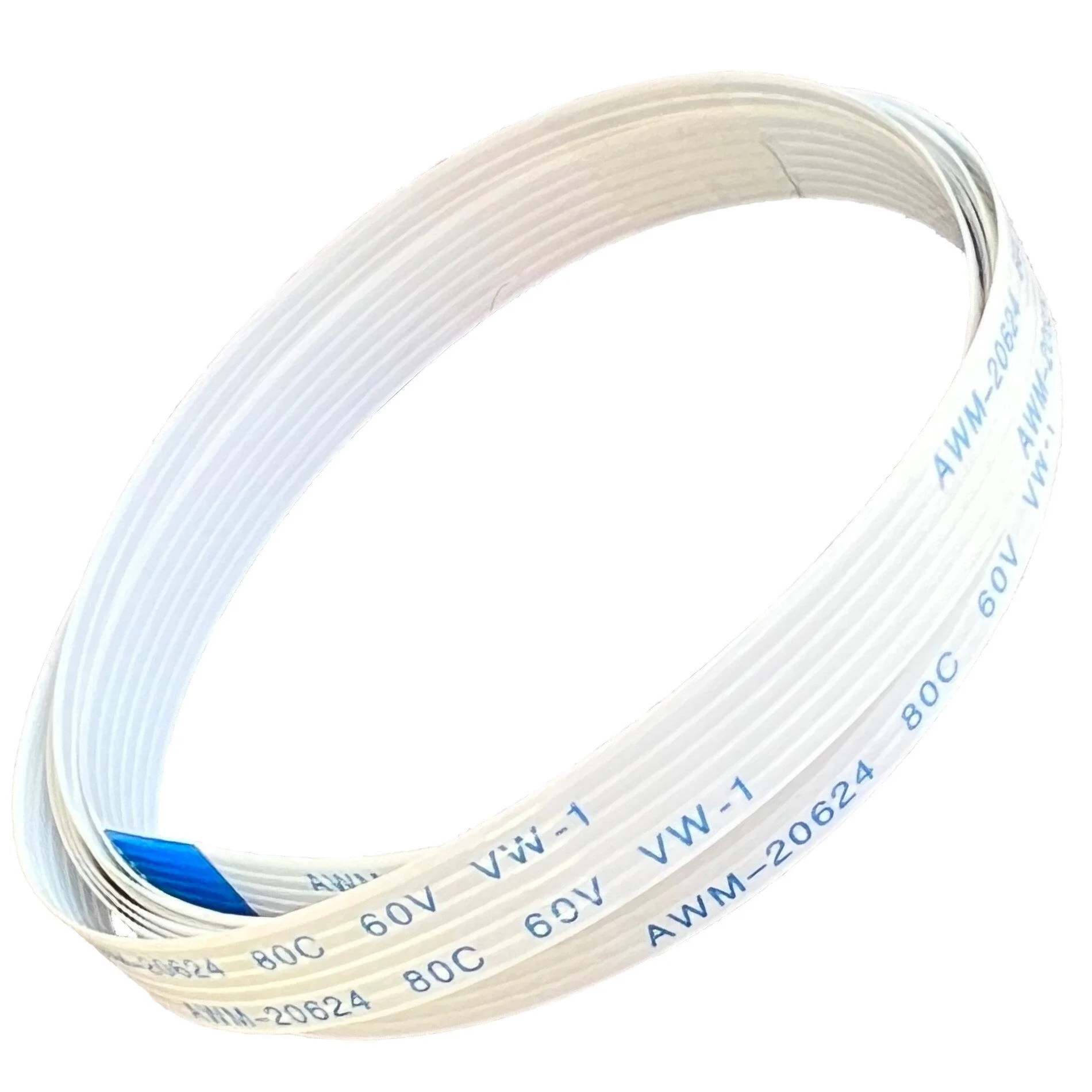FPC FFC 1500mm AWM 20624 80C 60V VW-1 1mm End 10mm wide 6 Pin Flexible Flat Cable XILFFC002