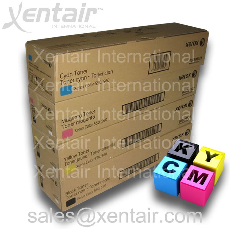 Xerox® Color 550 560 CMYK Toner Set 006R01525 006R01526 006R01527 006R01528