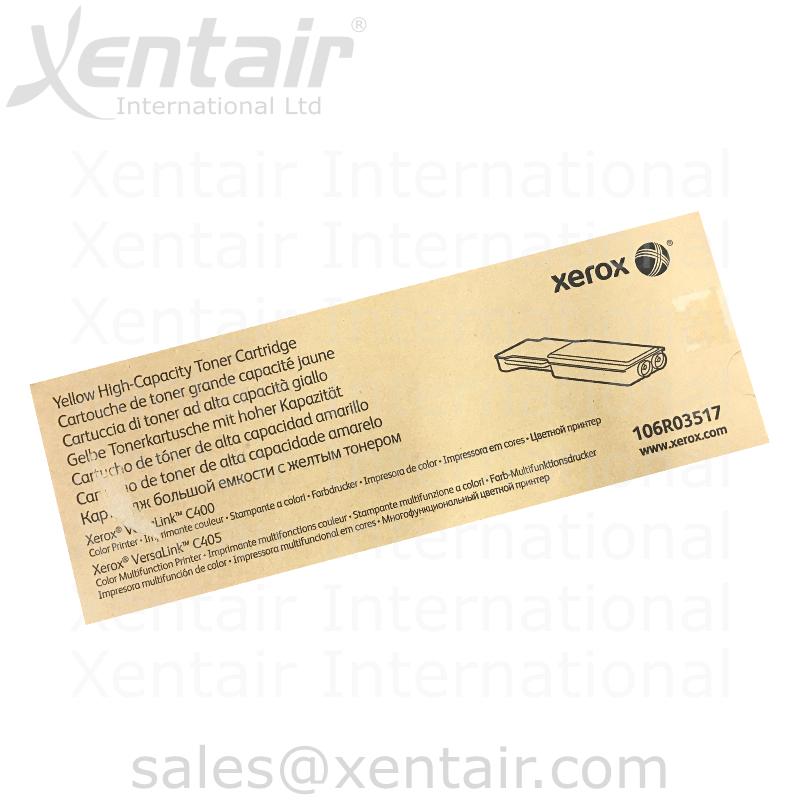 Xerox® VersaLink® C400 C405 Yellow High Capacity Toner Cartridge 106R03517 106R3517