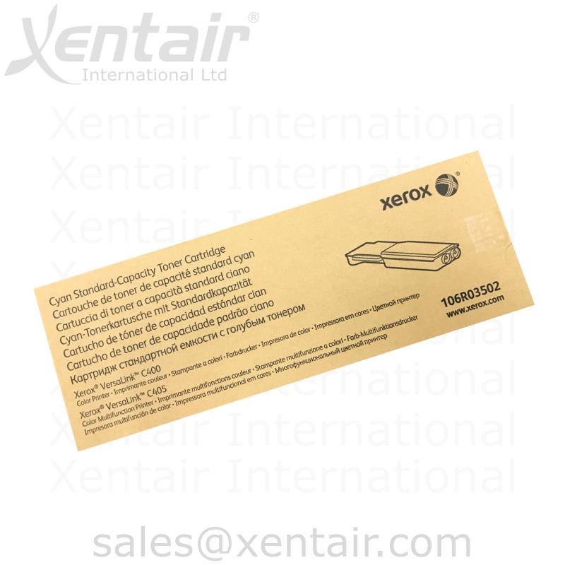 Xerox® VersaLink® C400 C405 Cyan Standard Capacity Toner Cartridge 106R03502 106R3502