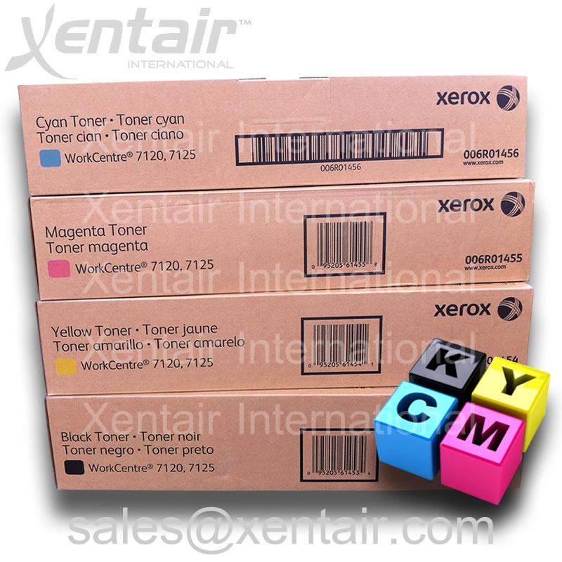 Xerox® WorkCentre™ 7120 7125 CMYK Toner Set 006R01453 006R01454 006R01455 006R01456