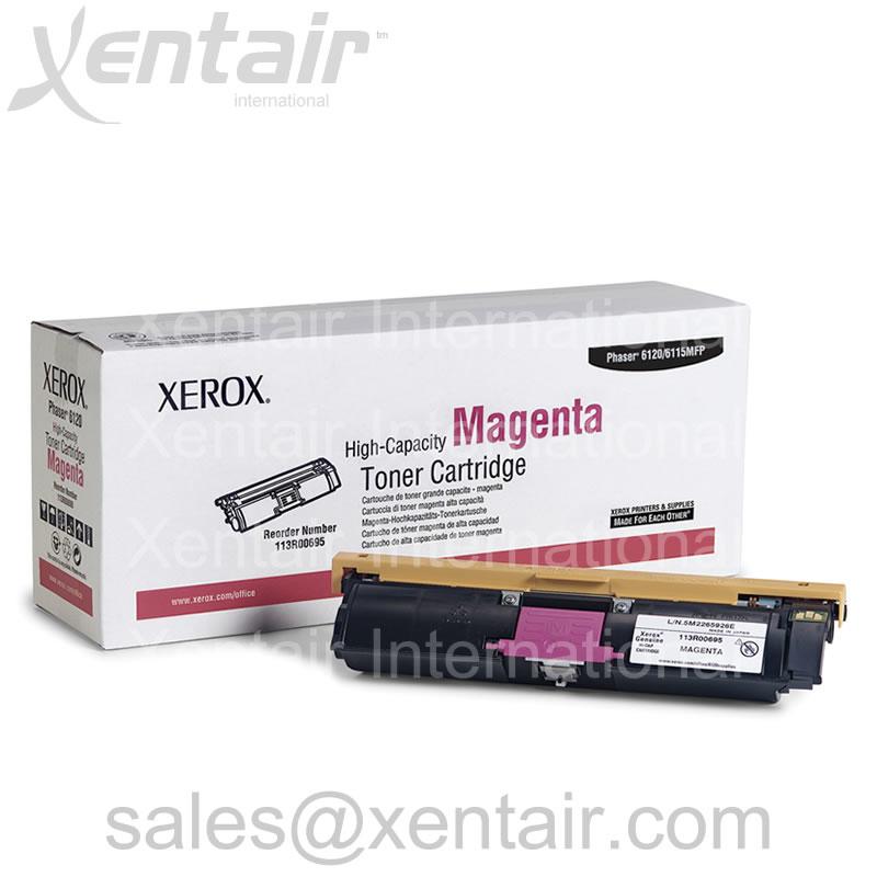 Xerox® Phaser™ 6115 6120 High Capacity Magenta Toner Cartridge 113R00695 113R695