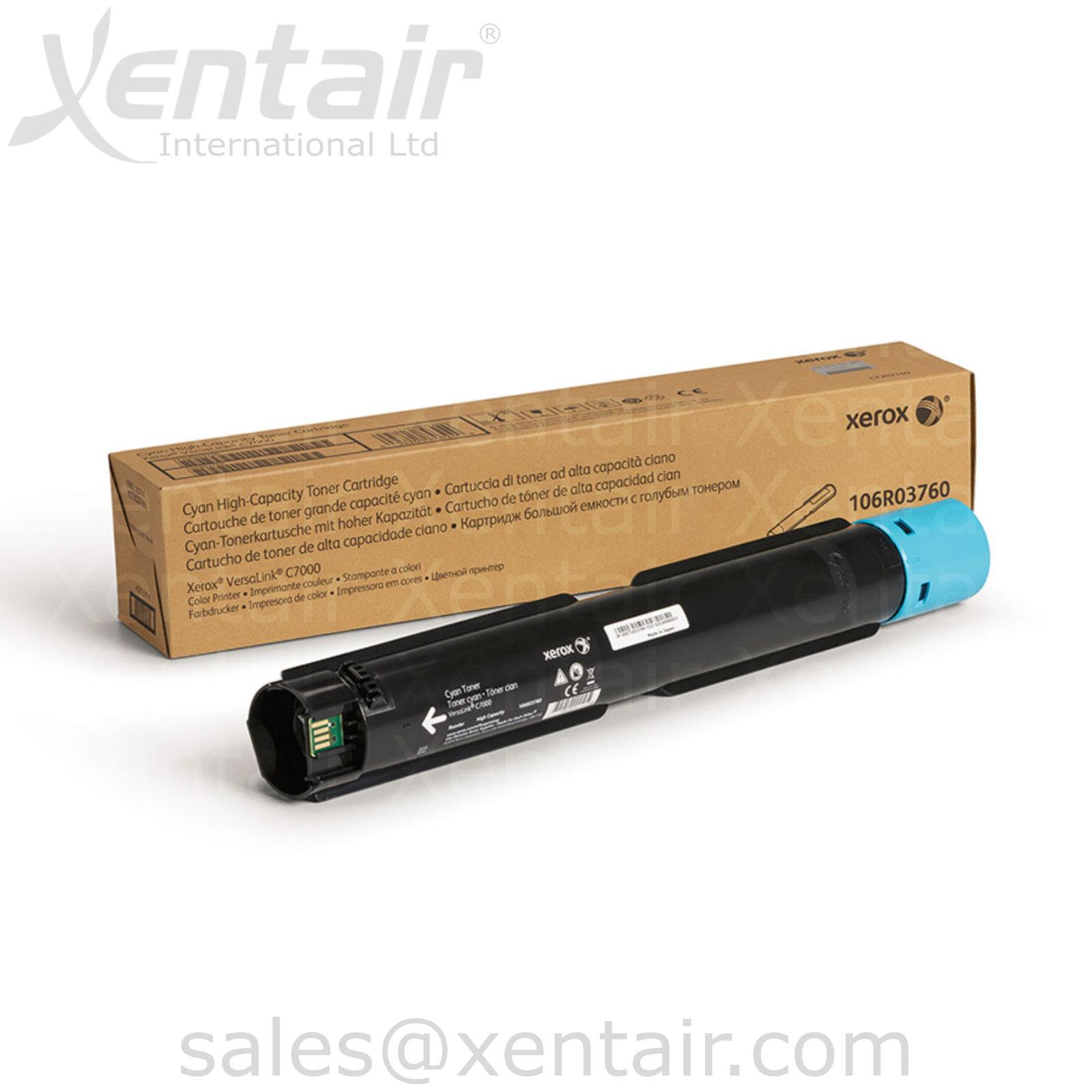 Xerox® VersaLink® C7000 Cyan High Capacity Toner Cartridge 106R03760