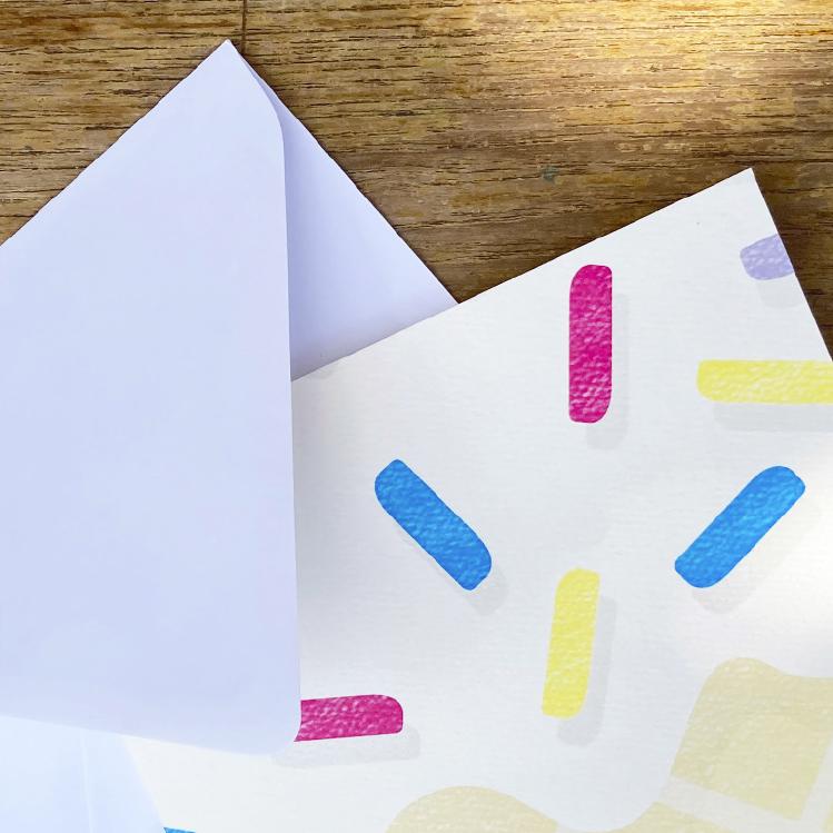 A6 greeting card with envelope