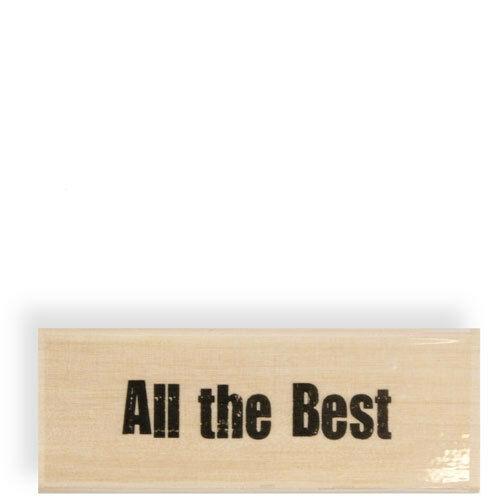 DOVECRAFT WOODEN RUBBER STAMP ALL THE BEST SENTIMENT