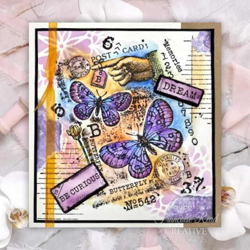 Woodware Clear Singles Passion Flower Stamp 4in x 6in