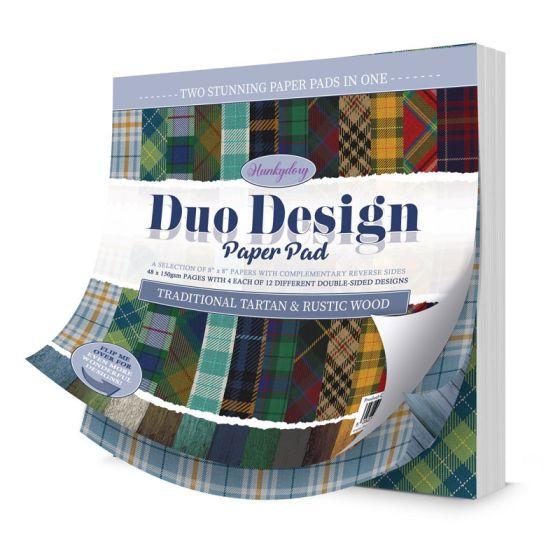 Duo Design Paper Pads Traditional Tartans & Rustic Wood