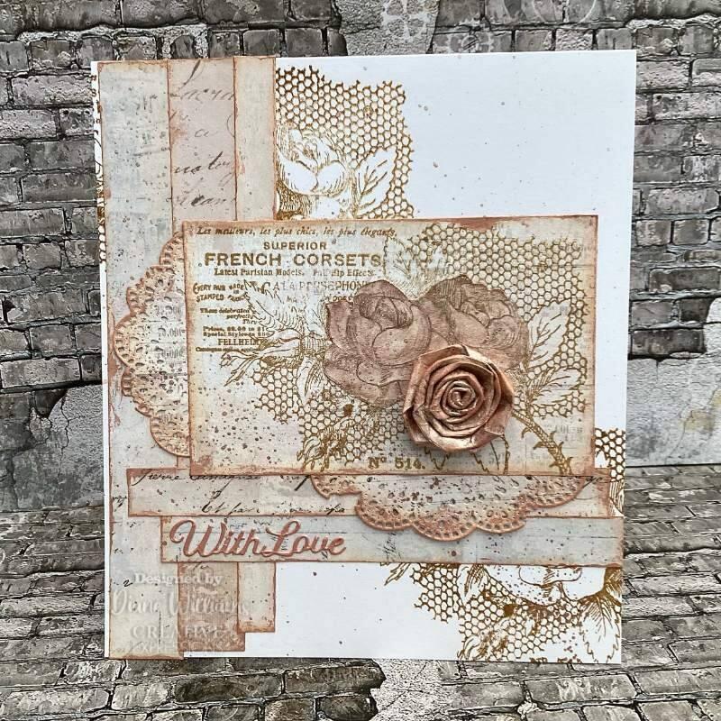 Creative Expressions A6 Pre Cut Rubber Stamp By Sam Poole French Script main image 1