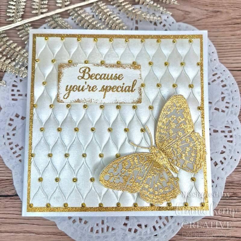 Creative Expressions Padded Quilt 8 in x 8 in 3D Embossing Folder
