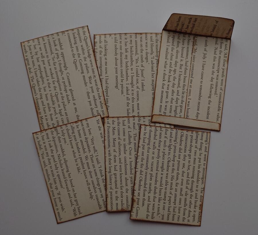6 x Junk Journal Coin Envelopes Handmade From Book Pages Hand Inked ...