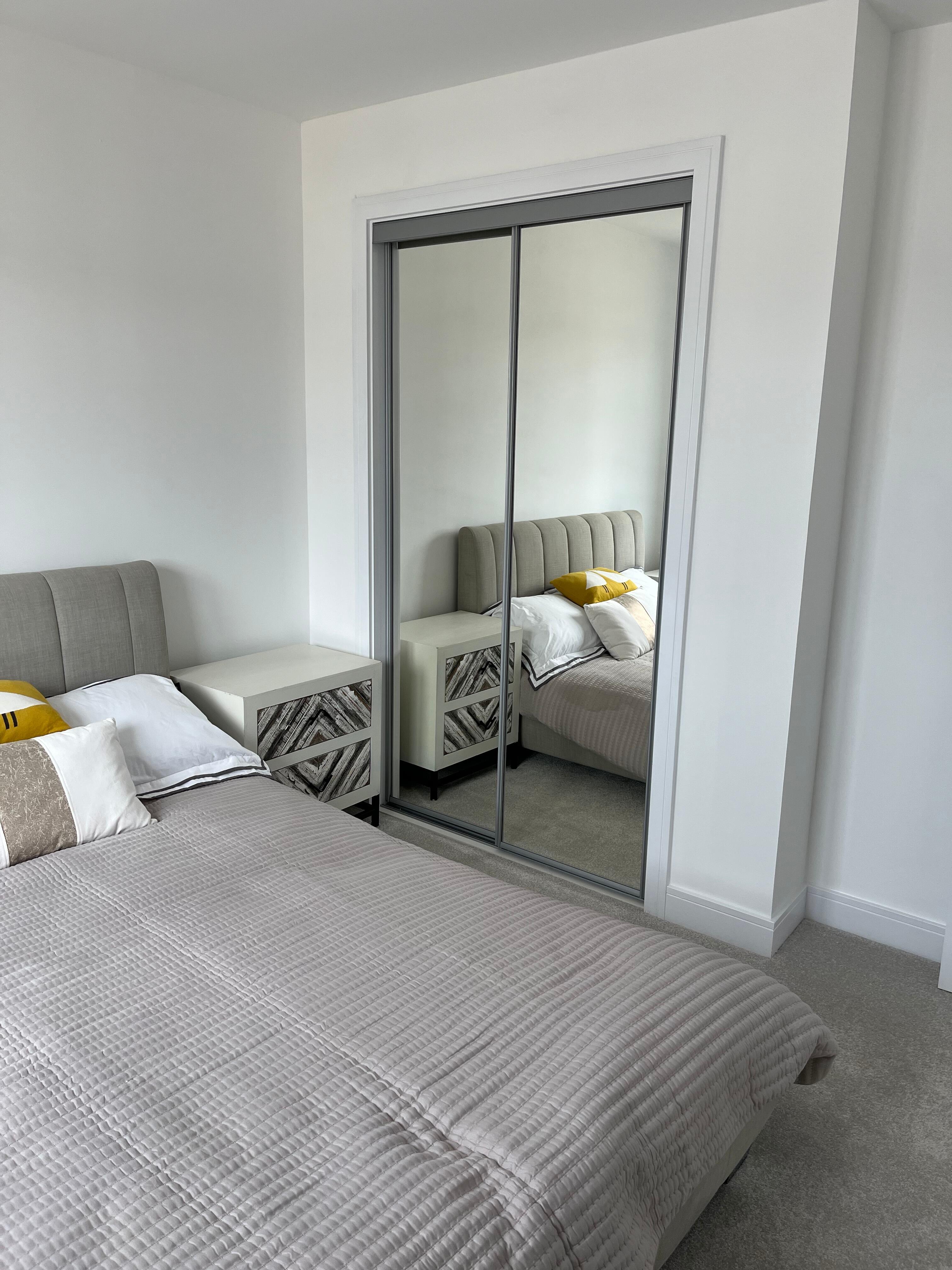 Ardach Joinery Classic Silver Frame with Silver Mirror doors