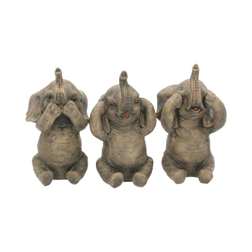 First image for Three Wise Elephants Figurines Animal Ornaments
