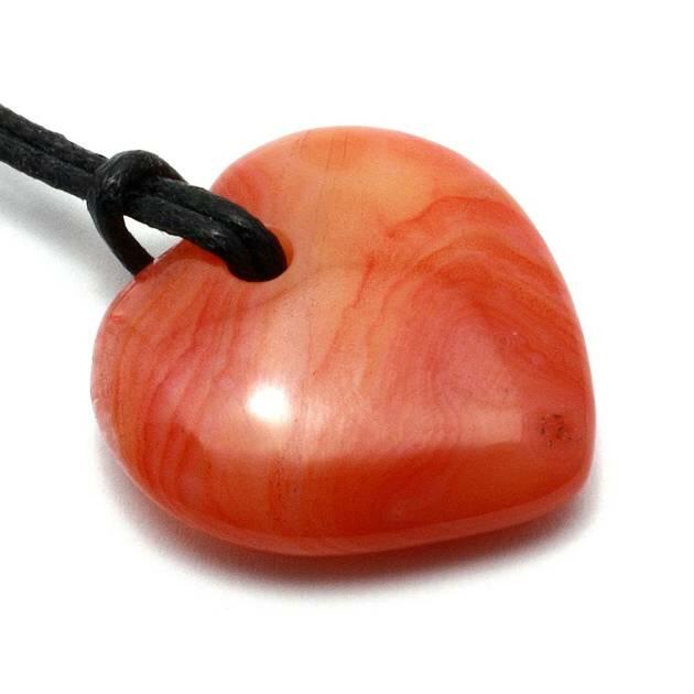 Virgo Birthstone Carnelian Heart Necklace For Joy