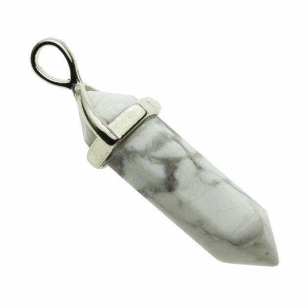 White Howlite Point Pendant