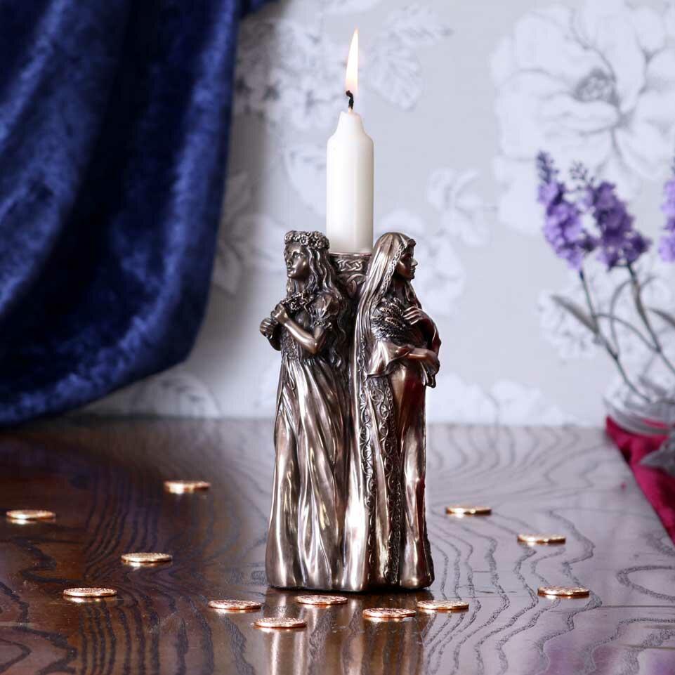 Fifth image for Maiden, Mother, Crone Candle Holder 17cm