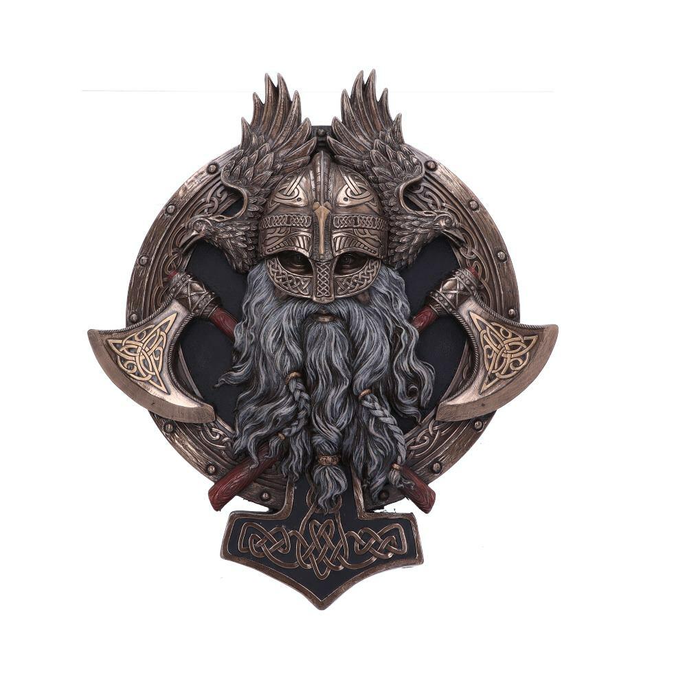 First image for Bronze For Valhalla Viking Axe Hammer Raven Wall Plaque
