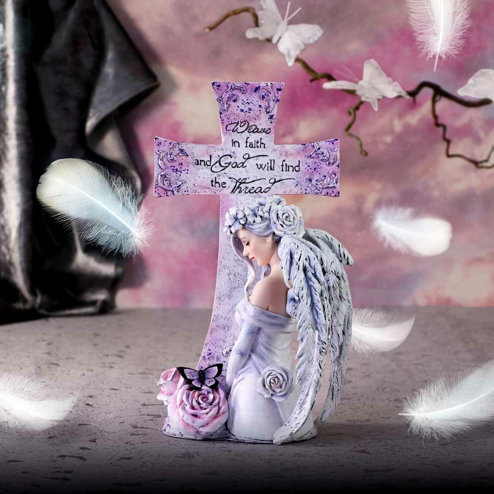 Fifth image for Weave in Faith Angel Figurine by Jessica Galbreth 26cm