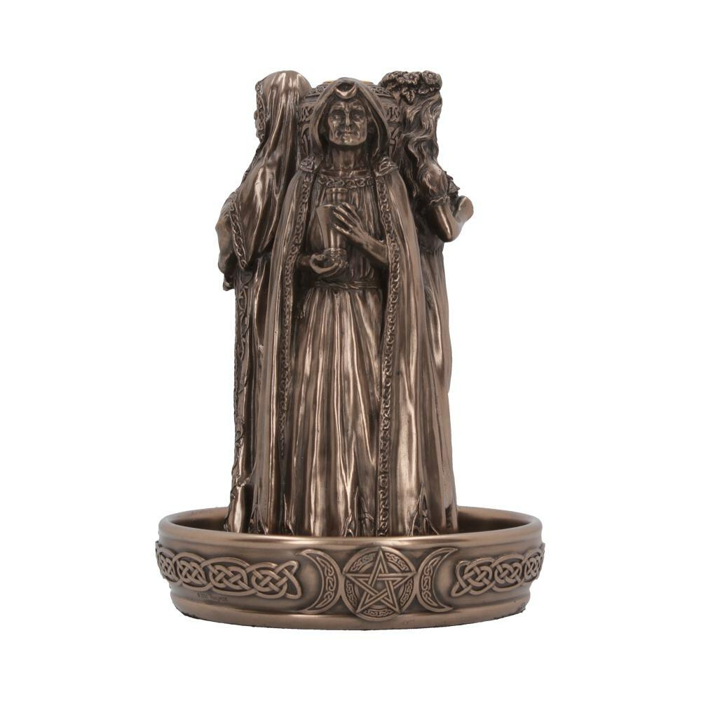 Fourth image for Triple Goddess Backflow Incense Burner 18cm