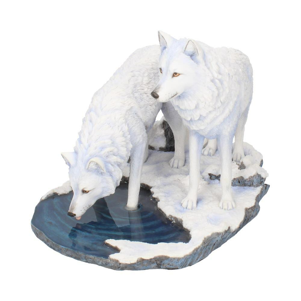 Second image for Warriors of Winter Wolf Figurine by Lisa Parker Snowy Wolf Ornament