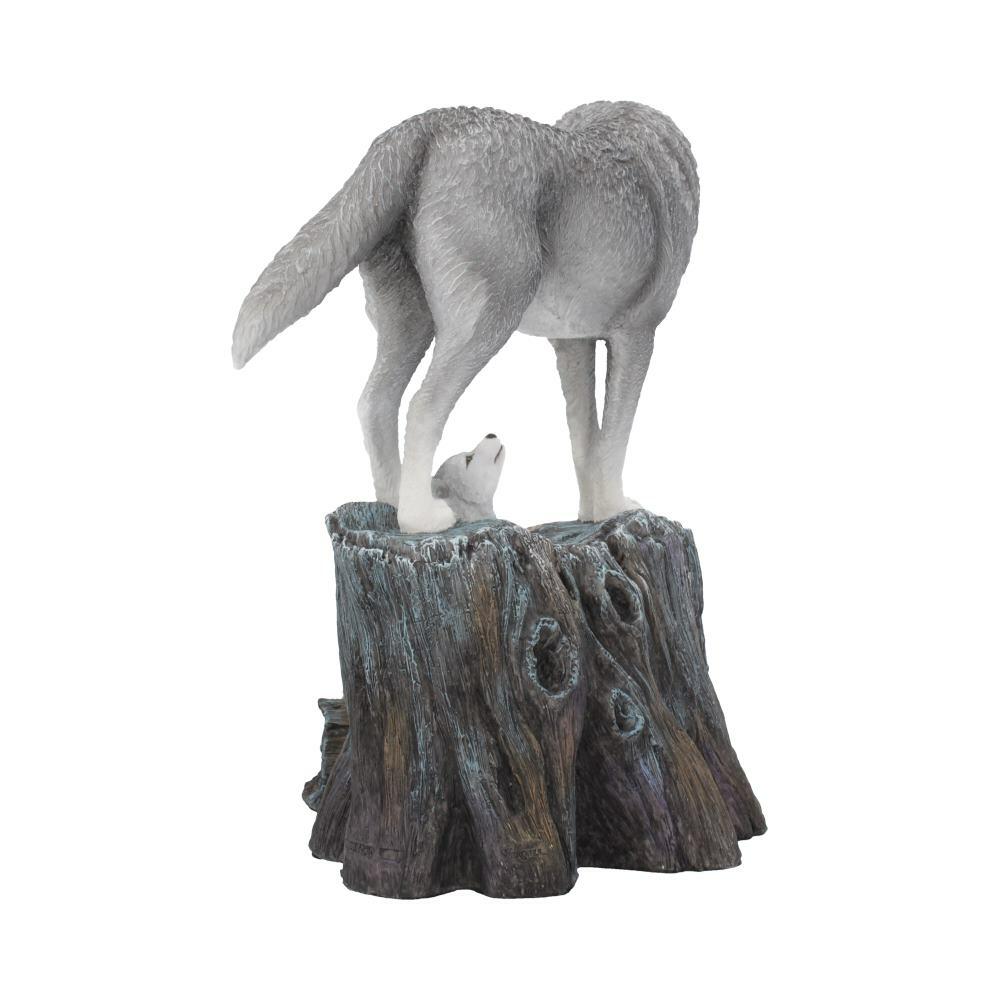 Fourth image for Guidance Ornament Wolf and Pup Figurine by Lisa Parker
