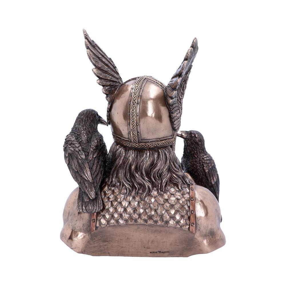 Third image for Bronze Odins Messengers Norse God Bust