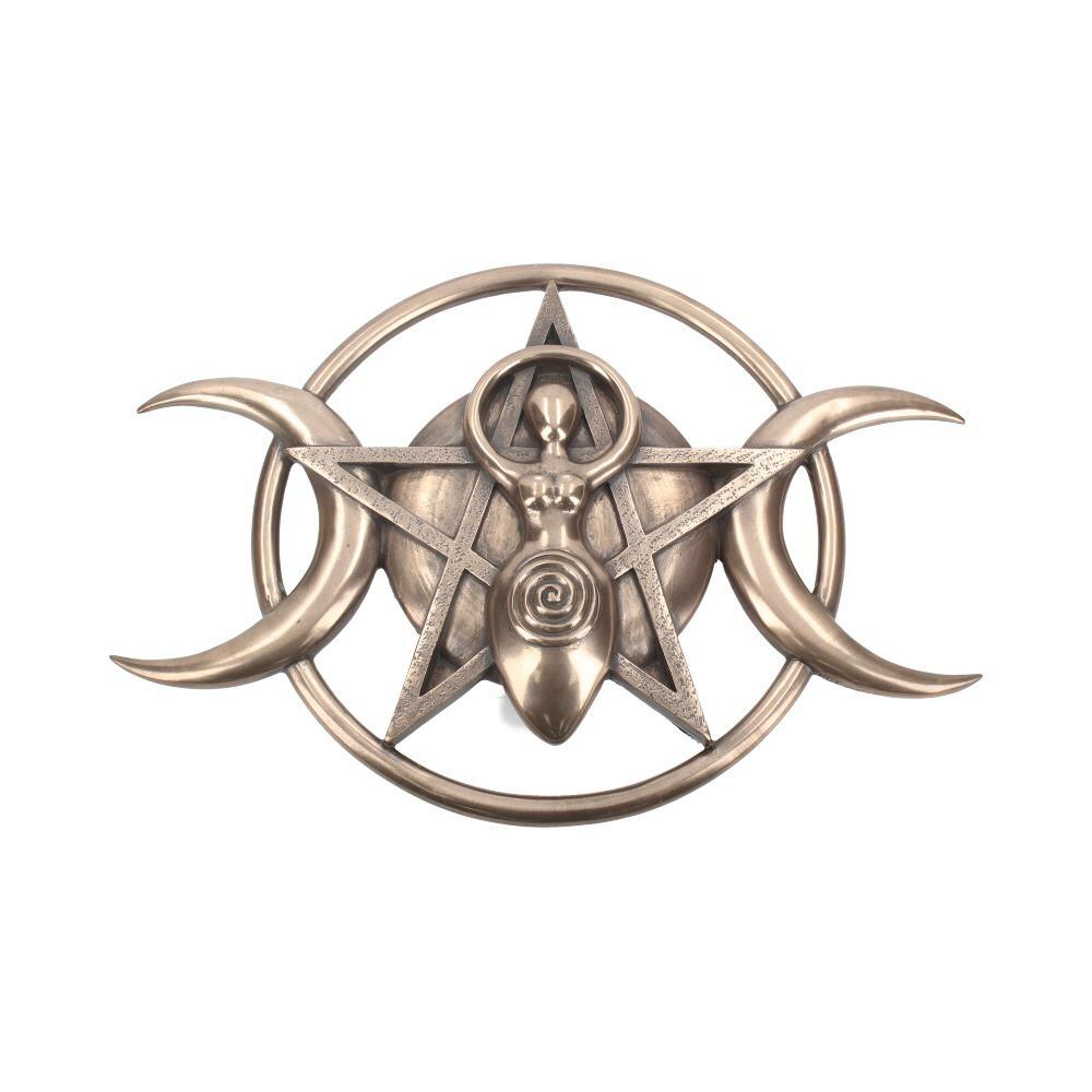First image for Bronzed Triple Moon Cycle Of Life Goddess Plaque 30cm