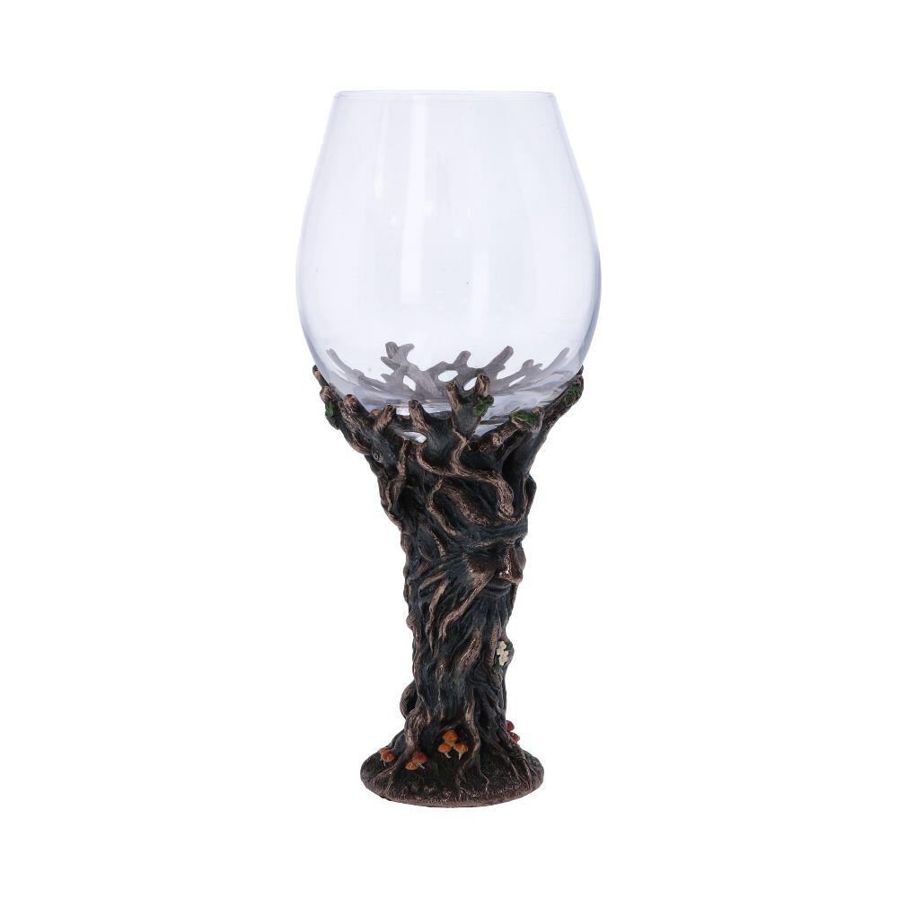Fourth image for Bronze Forest Nectar Ancient Tree Spirit Green Man Goblet Wine Glass