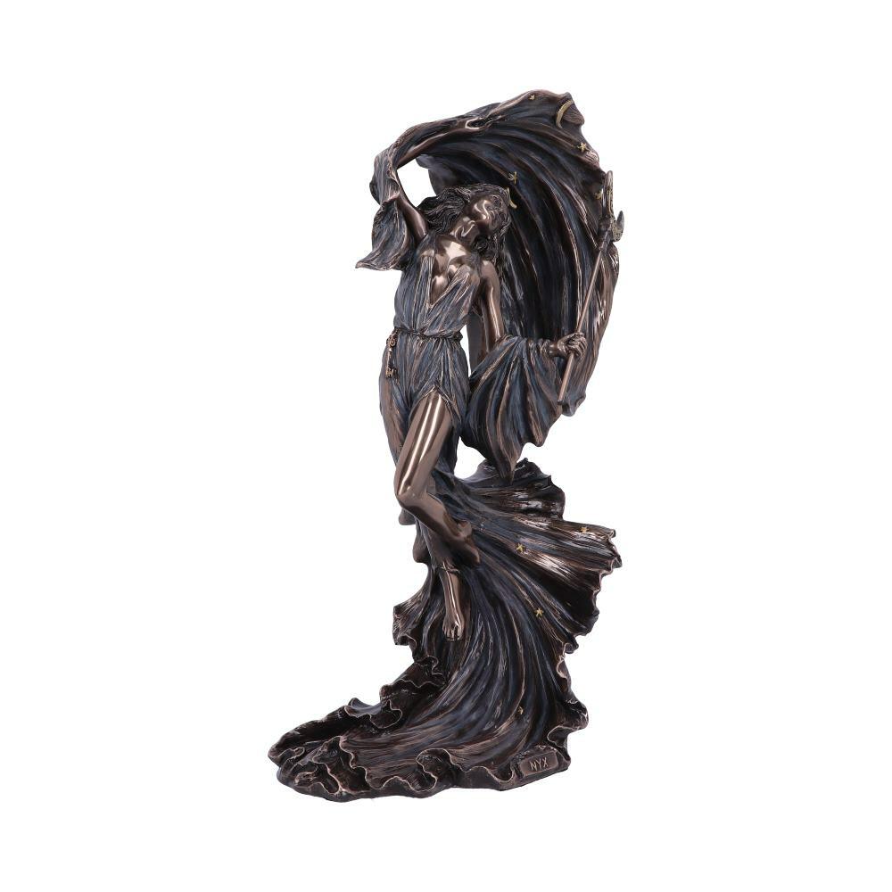 Fourth image for Bronze Nyx Greek Goddess of the Night Starry Sky Figurine