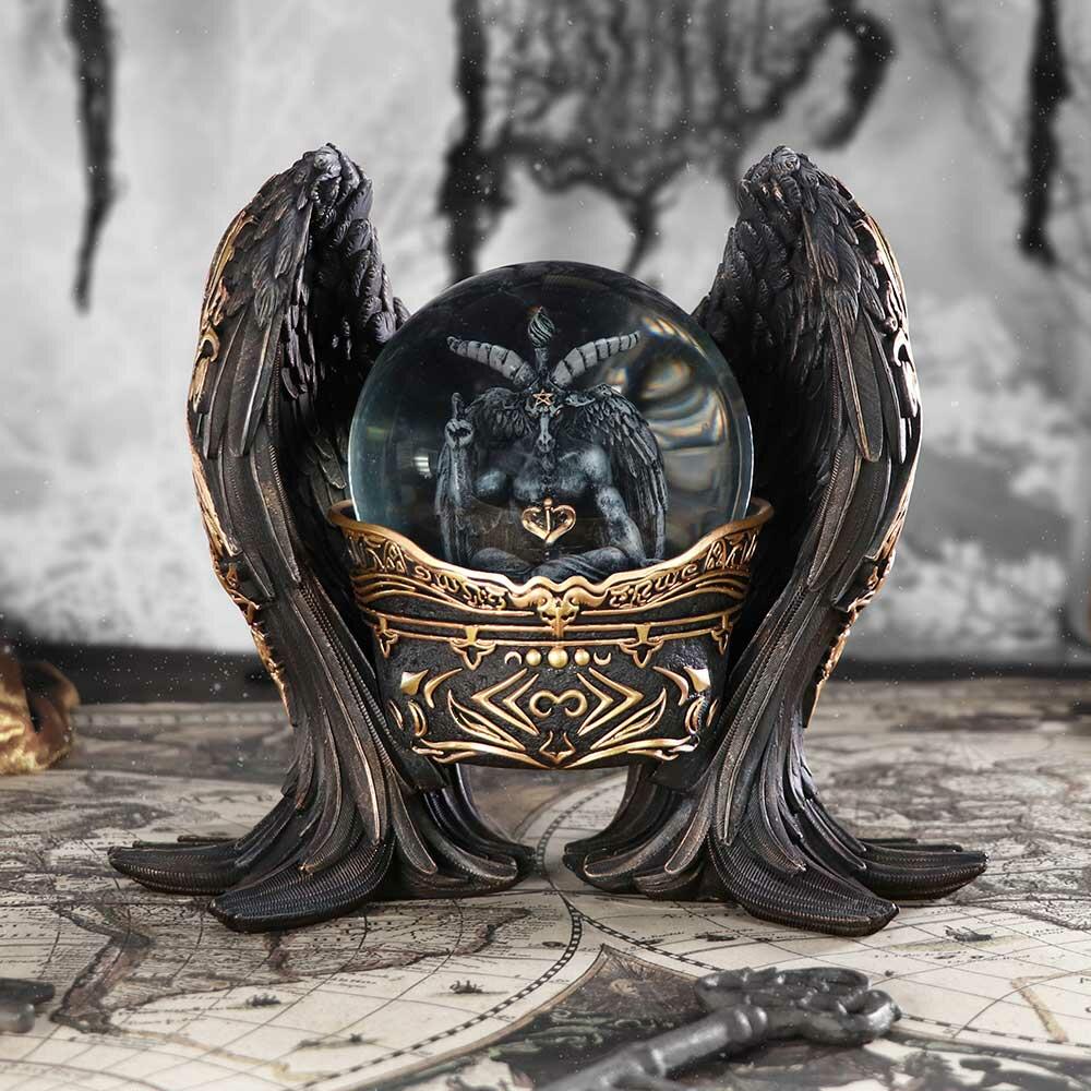 Fifth image for Baphomet Antiquity Gothic Snow Globe 22.5cm