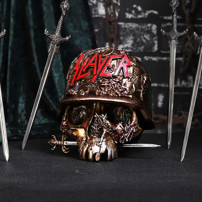 Fifth image for Officially Licensed Slayer Eagle Helmet Skull Logo Trinket Box