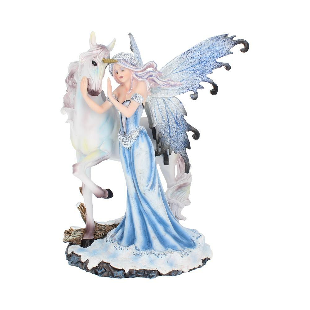 First image for Comfort  21.5cm Ice Fairy and White Unicorn Figurine