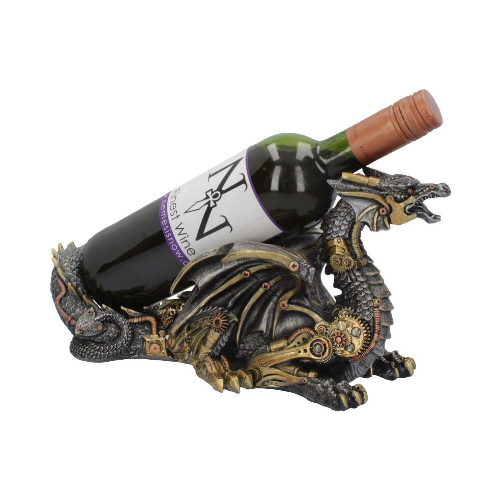 First image for Guardian of the Grapes Steampunk Mechanical Dragon Wine Bottle Holder 32cm