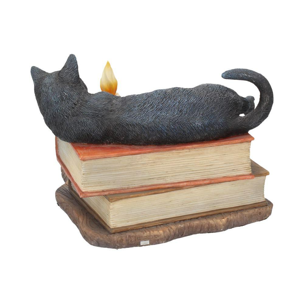 Fourth image for Witching Hour Cat Figurine by Lisa Parker Black Cat & Candle Ornament