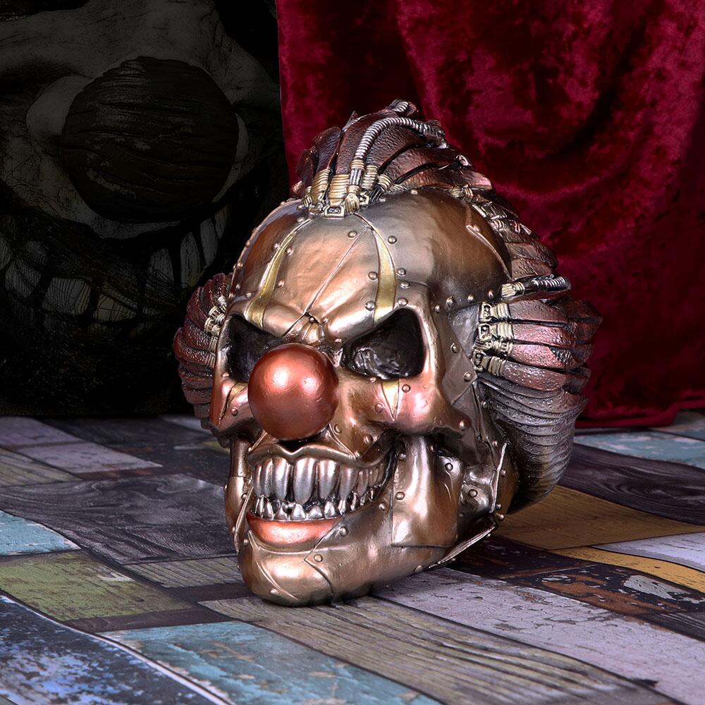 Fifth image for Mechanical Laughter Horror Steampunk Clown Skull Ornament