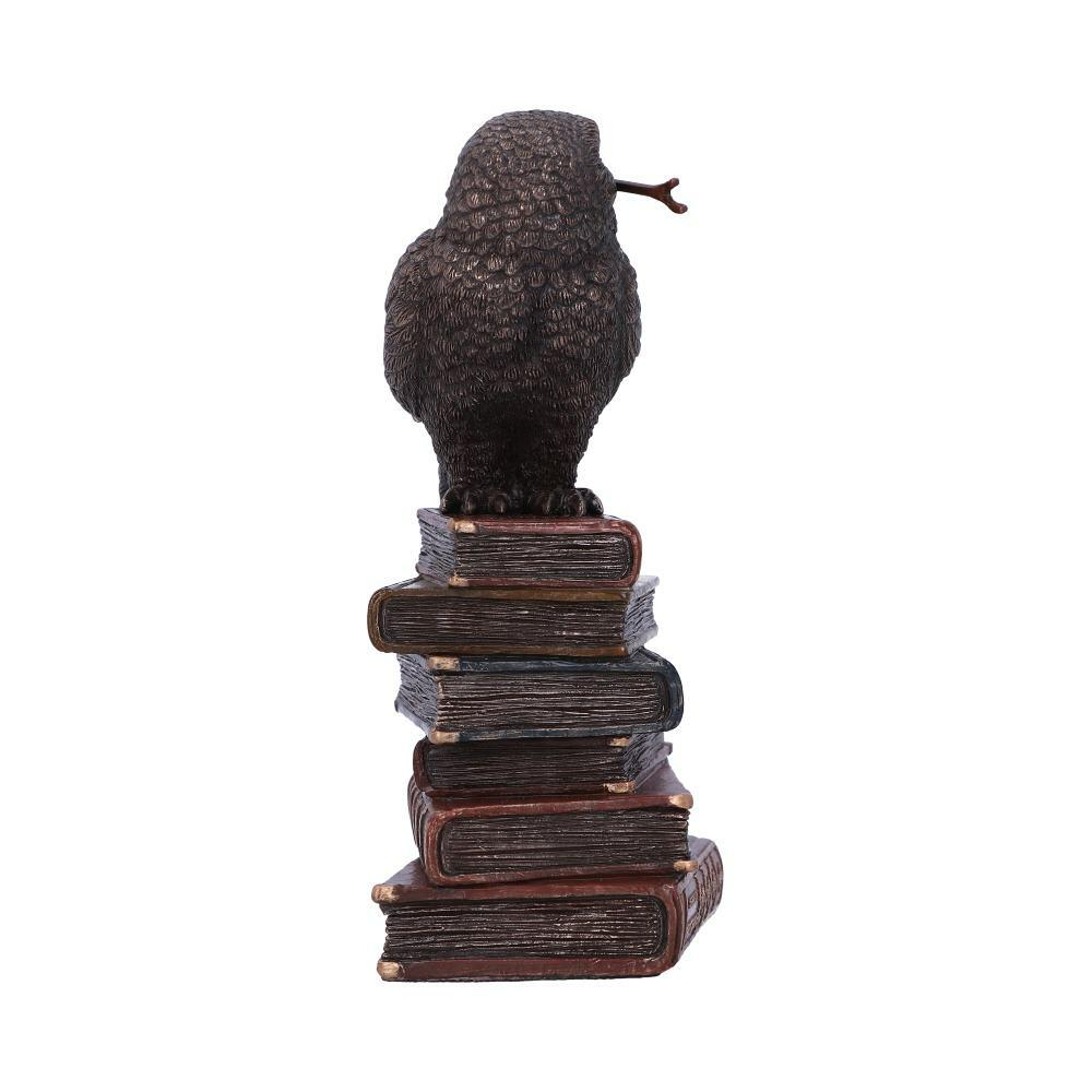 Fourth image for Bronze Spellcraft Witches Familiar Owl on Book Figurine