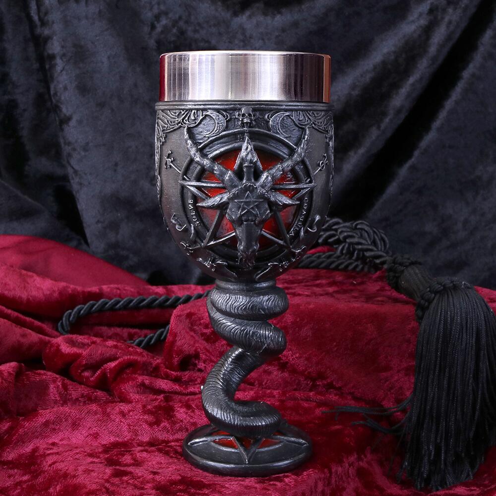 Fifth image for Baphomet Sabbatic Goat Diety Goblet 16cm