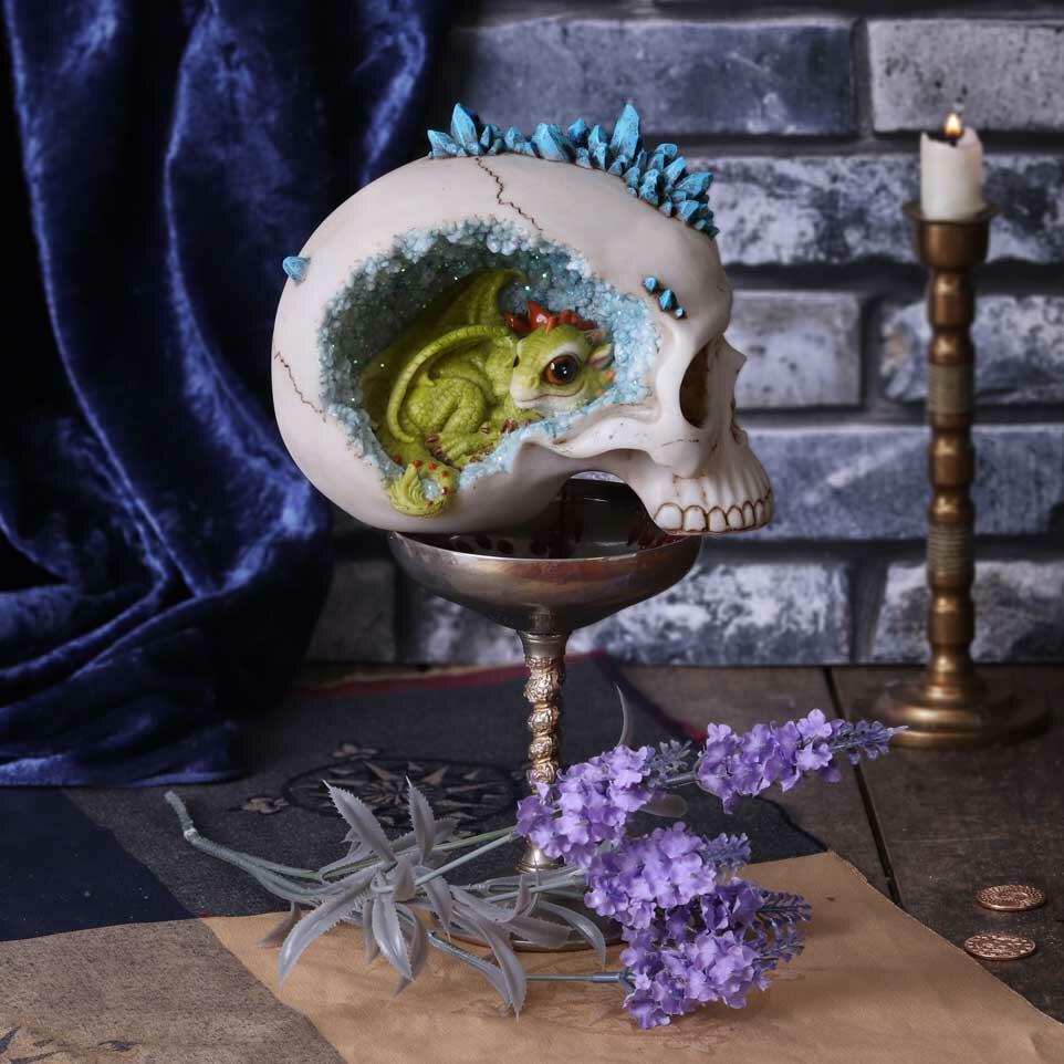 Fifth image for Blue Crystal Cave Skull 16.5cm