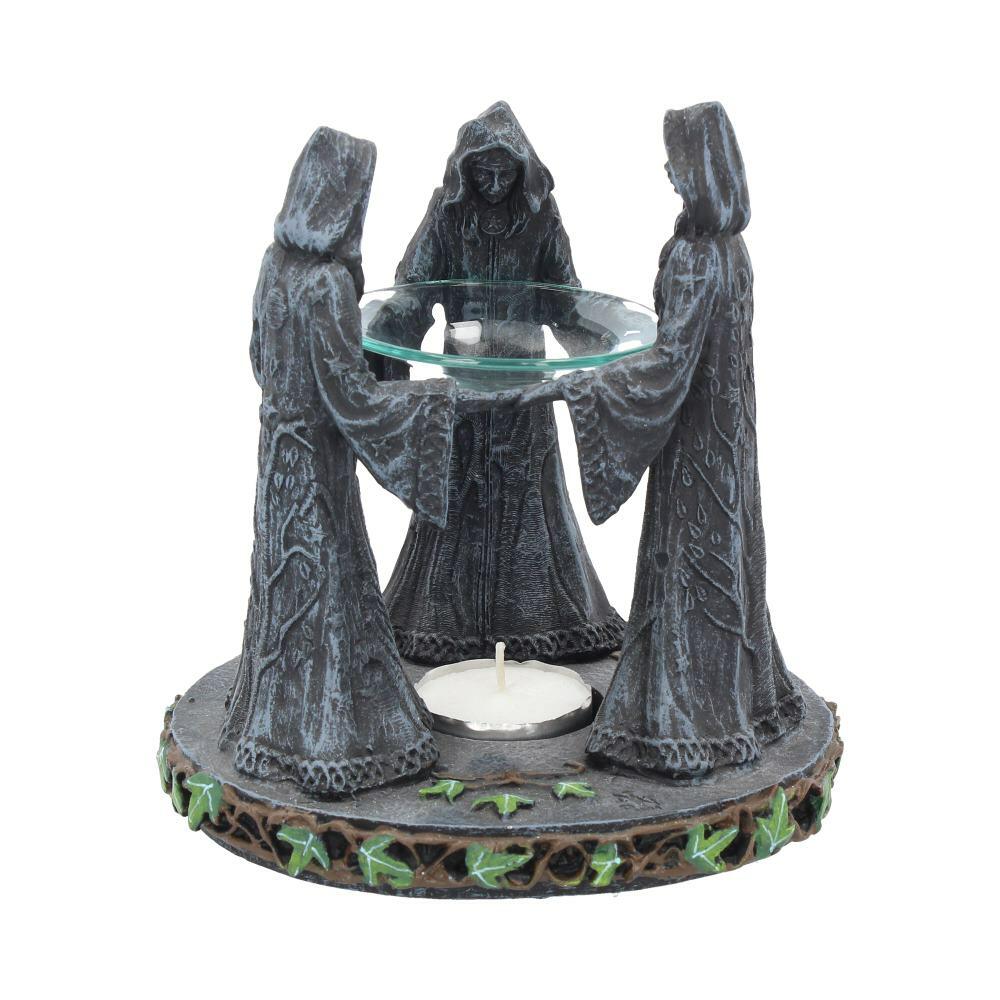 First image for Pagan Magik Circle Triple Moon Oil Burner. (16cm)