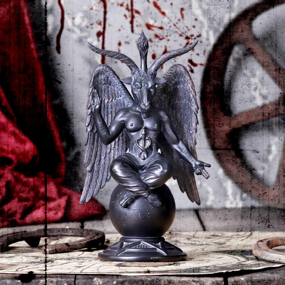 Fifth image for Baphomet Antiquity Occult Mystical Figurine Gothic Ornament