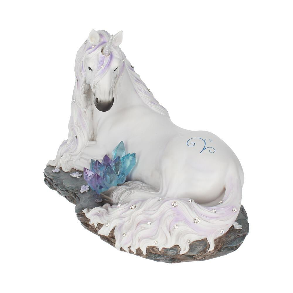 Second image for Jewelled Tranquillity Figurine White Unicorn and Crystal Ornament