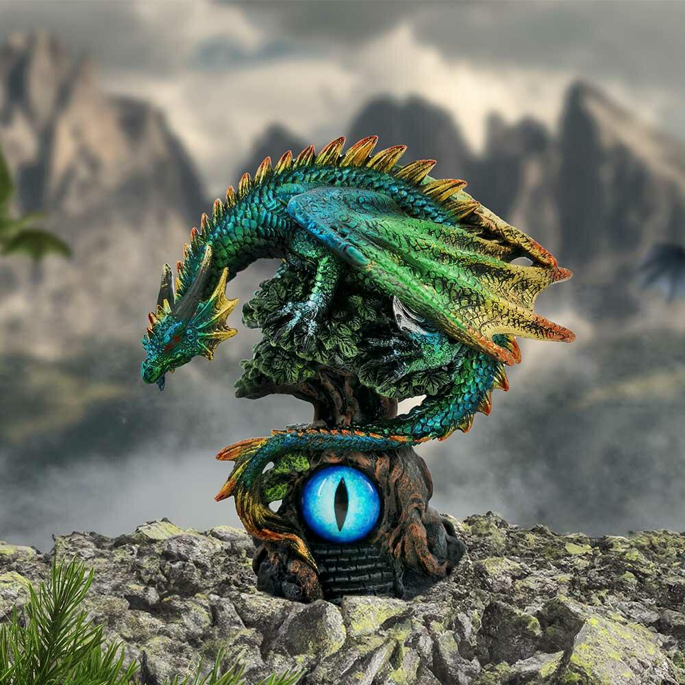 Fifth image for Forest Seer Green Dragon Eye Figurine 16cm