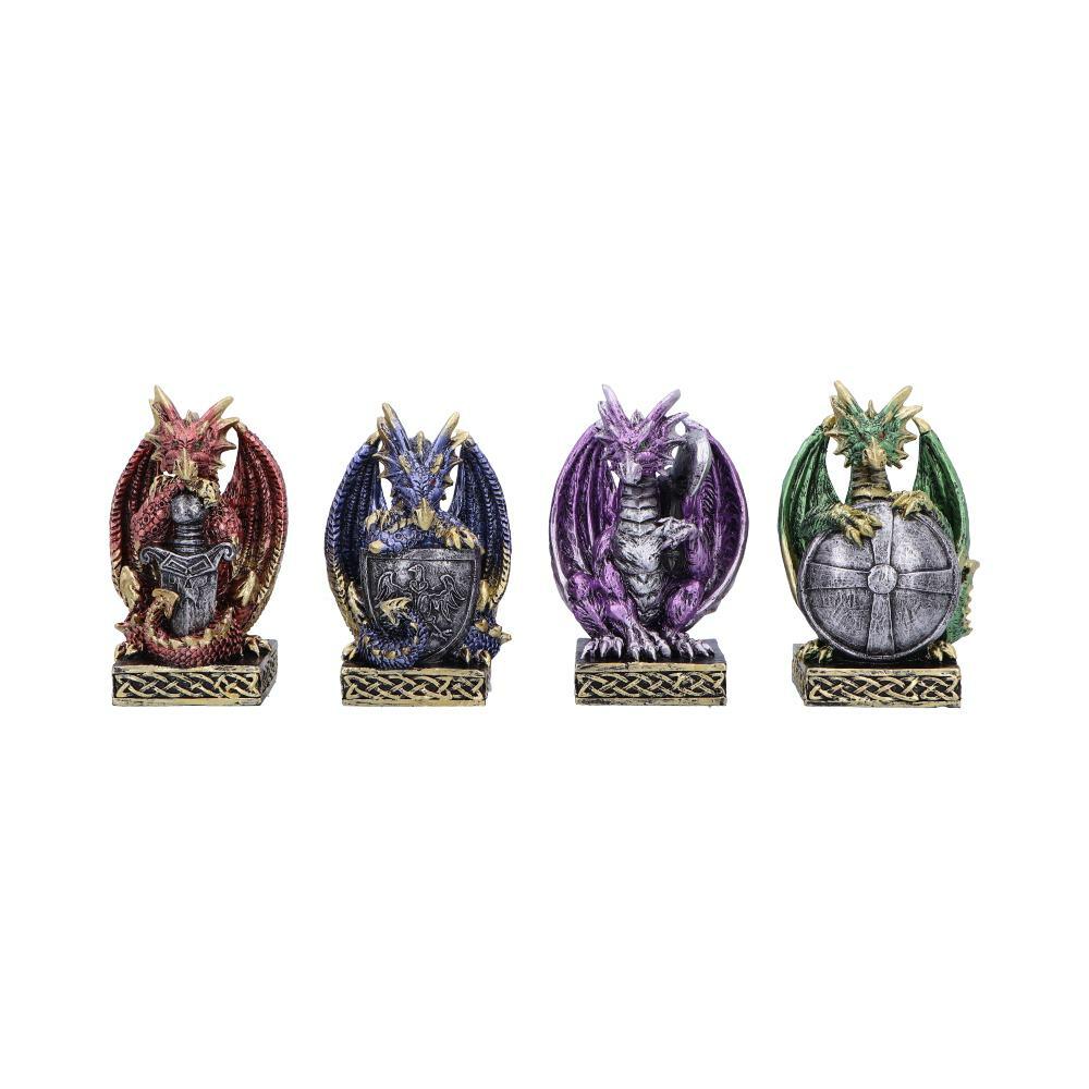 Second image for Defend the Hoard Dragon Protector Figurines (Set of 4) 10cm