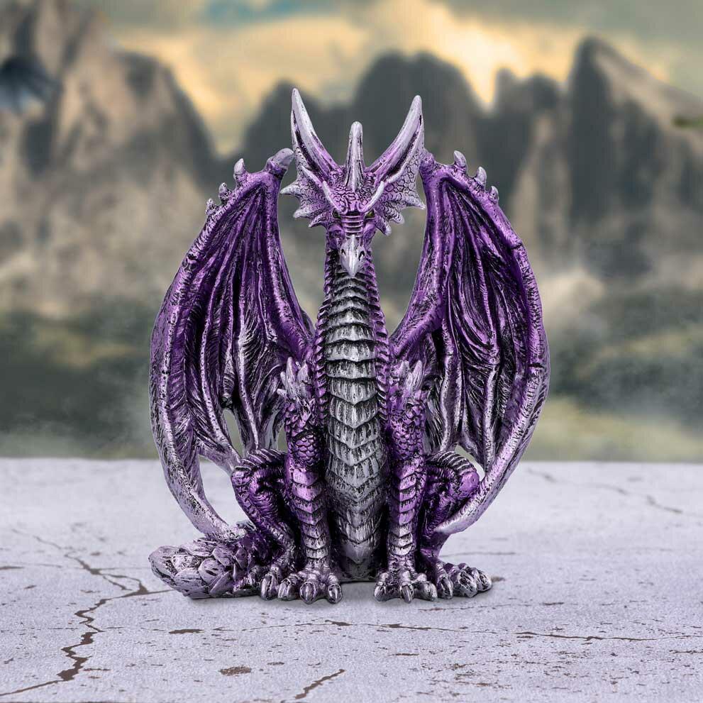 Fifth image for Porfirio Purple Dragon Figurine 17.7cm