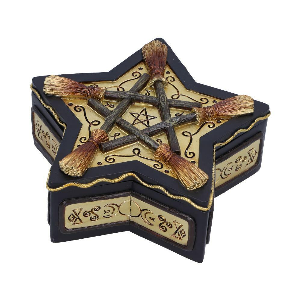 Fourth image for Magick Protector Wiccan Broomstick Box 16cm