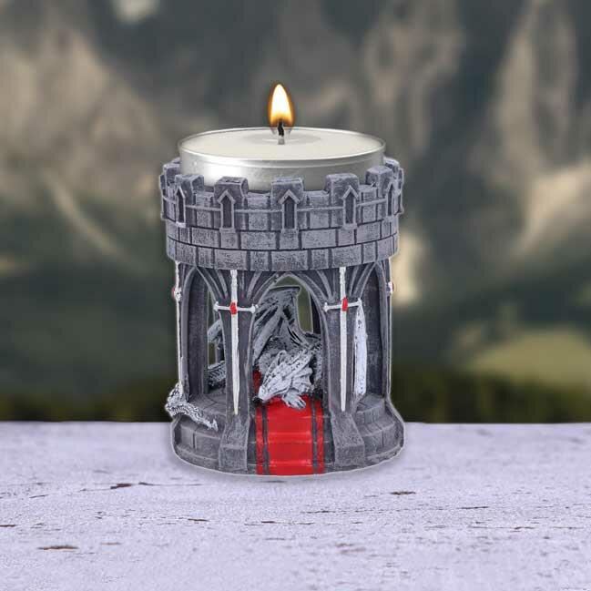 Fifth image for Anne Stokes Valour Tea Light Holder 6cm
