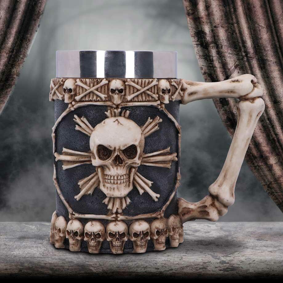 Fifth image for Large Tankard of Skulls Bone Skull Mug