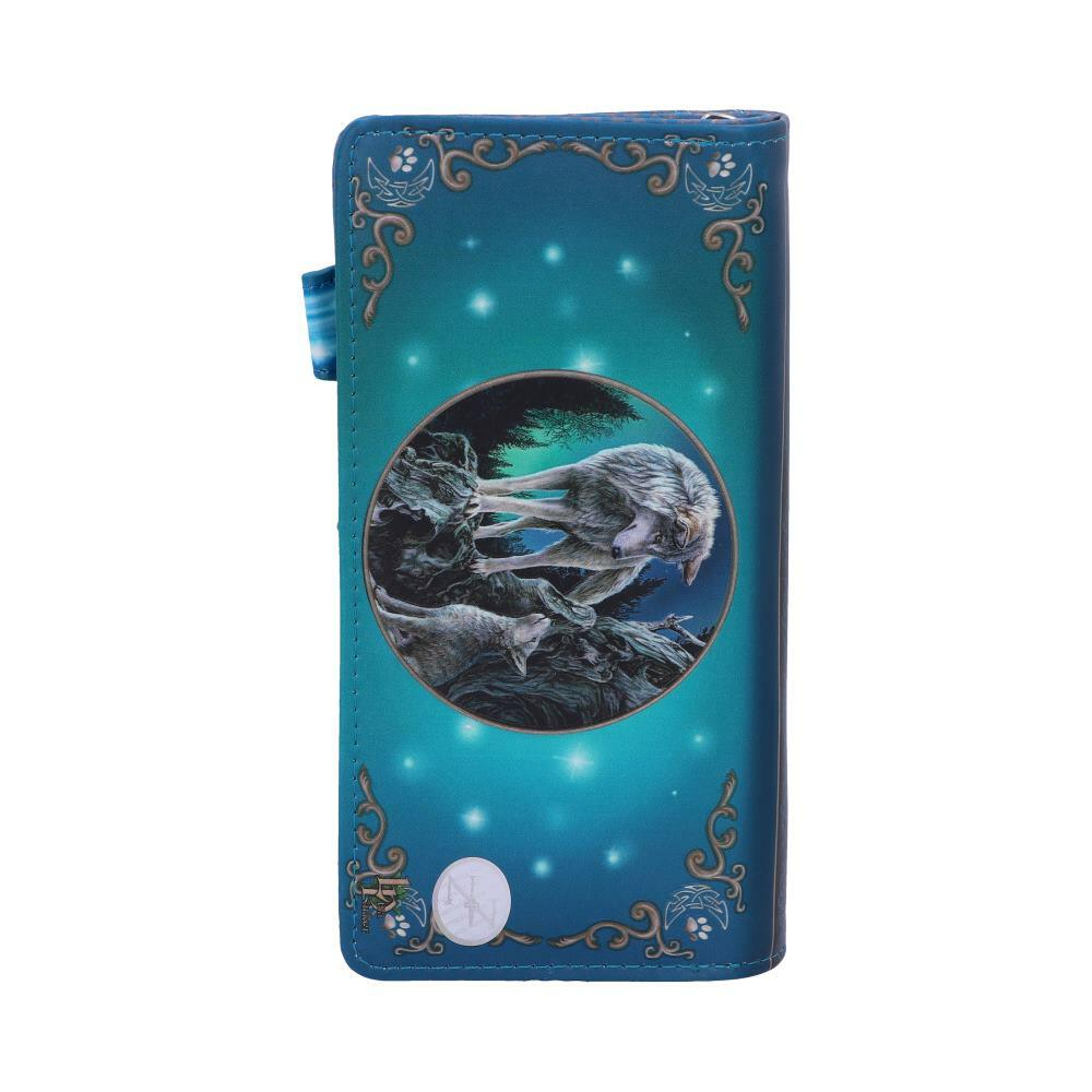 Third image for Nemesis Now Lisa Parker Guidance Wolf Pup Embossed Purse Turquoise 18.5cm