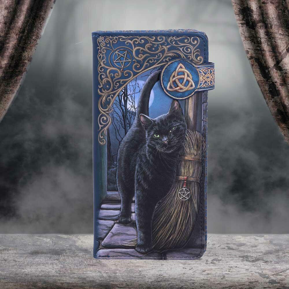 Fifth image for Nemesis Now Lisa Parker A Brush With Magick Cat Purse Navy 18.5cm