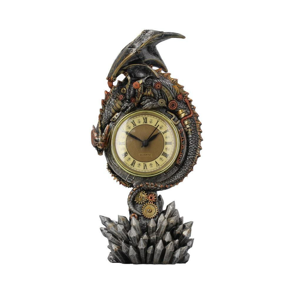 Fifth image for Clockwork Reign Steampunk Dragon Mantel Clock