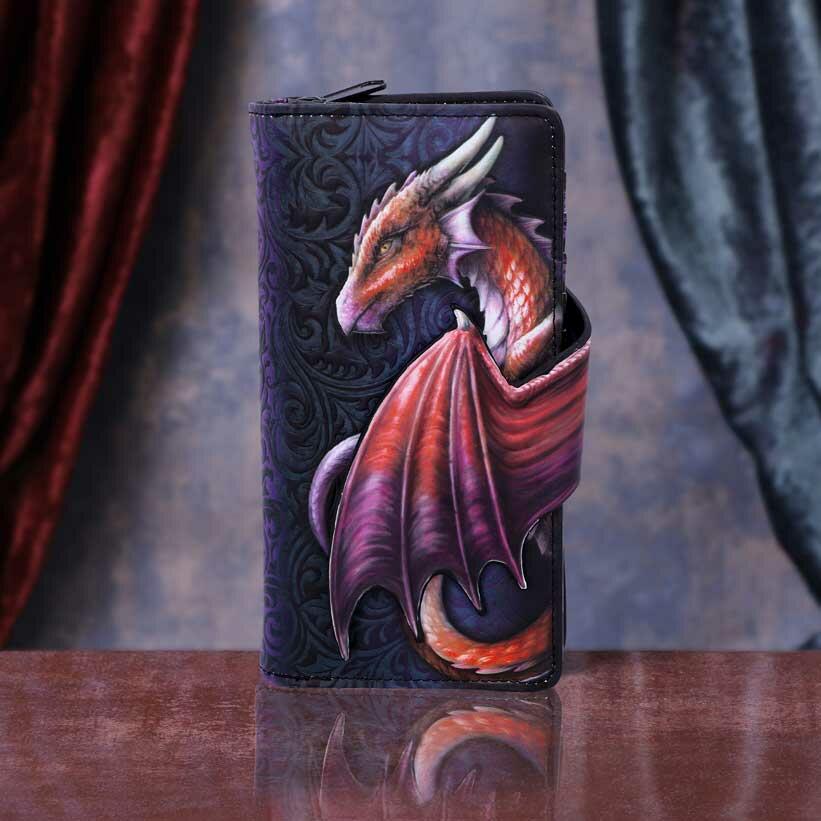 Fifth image for Take Flight Flying Gold Dragon Embossed Purse